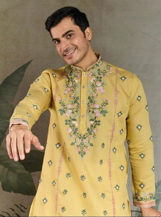 Matrut | Fusion Fits-3 Yellow Kurta Set