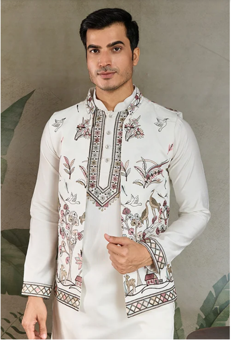 Matrut | Rajwada-2 White Kurta Set