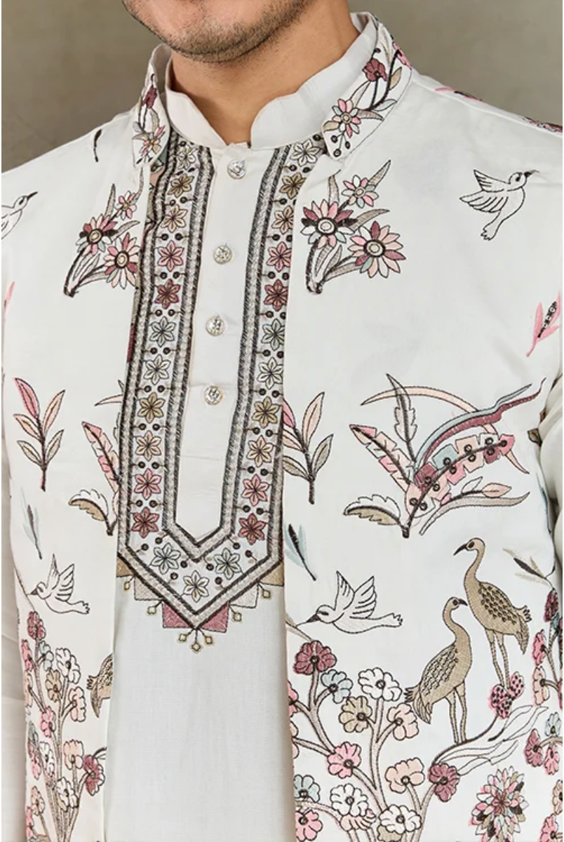 Matrut | Rajwada-2 White Kurta Set
