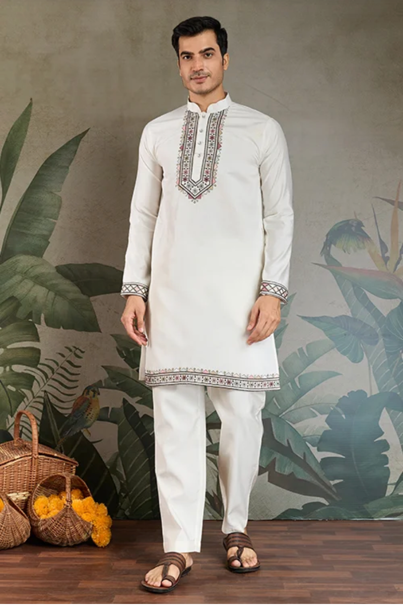 Matrut | Rajwada-2 White Kurta Set