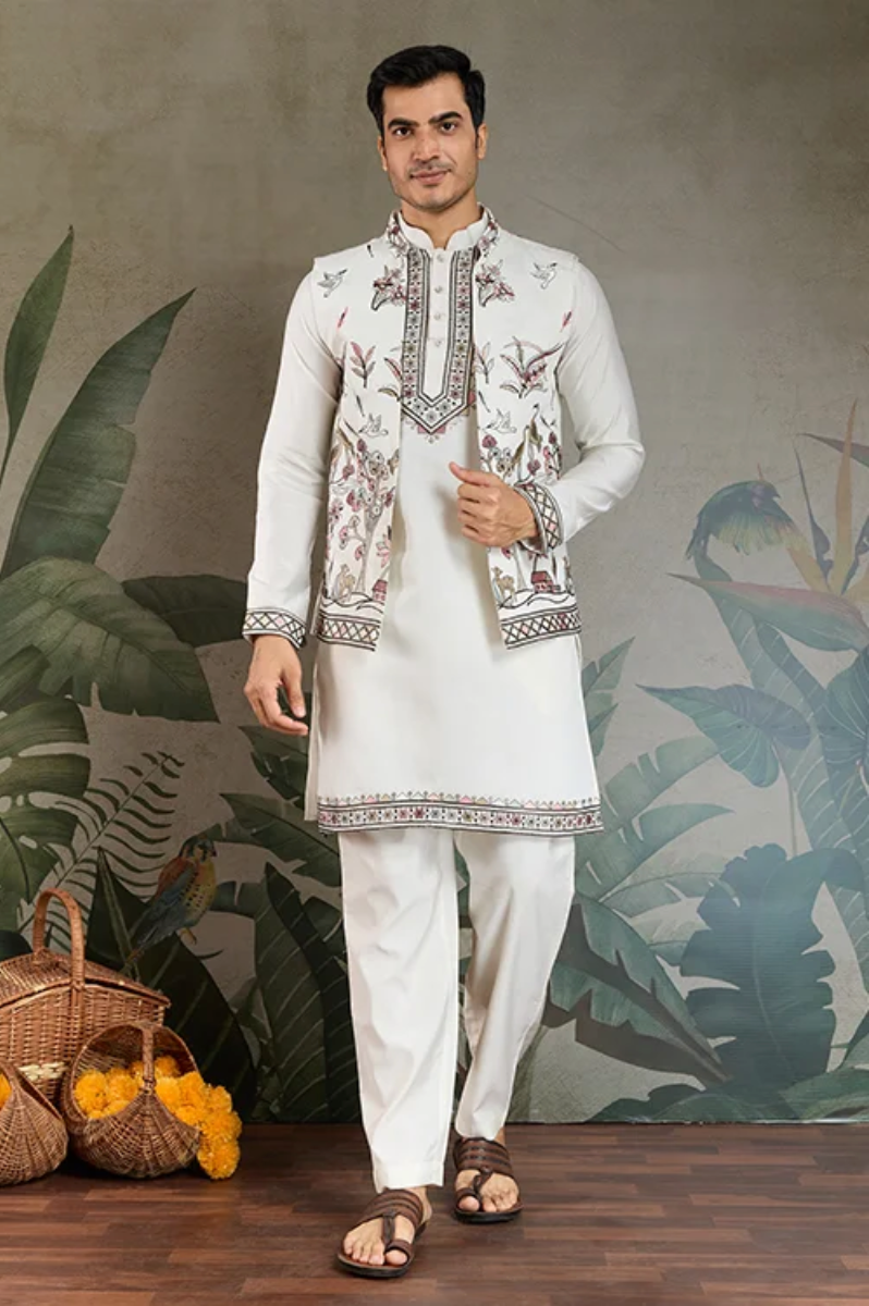 Matrut | Rajwada-2 White Kurta Set