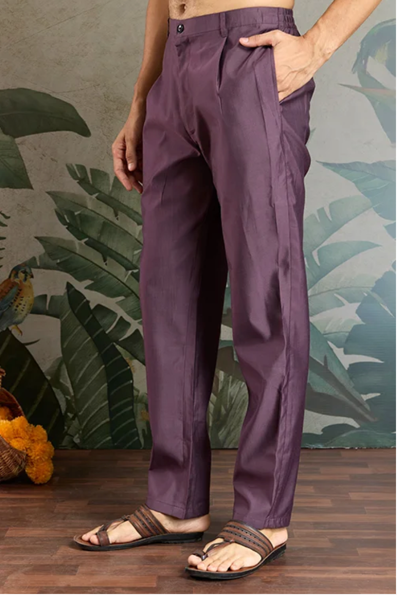 Matrut | Rajwada-2 Rust Purple Kurta Set
