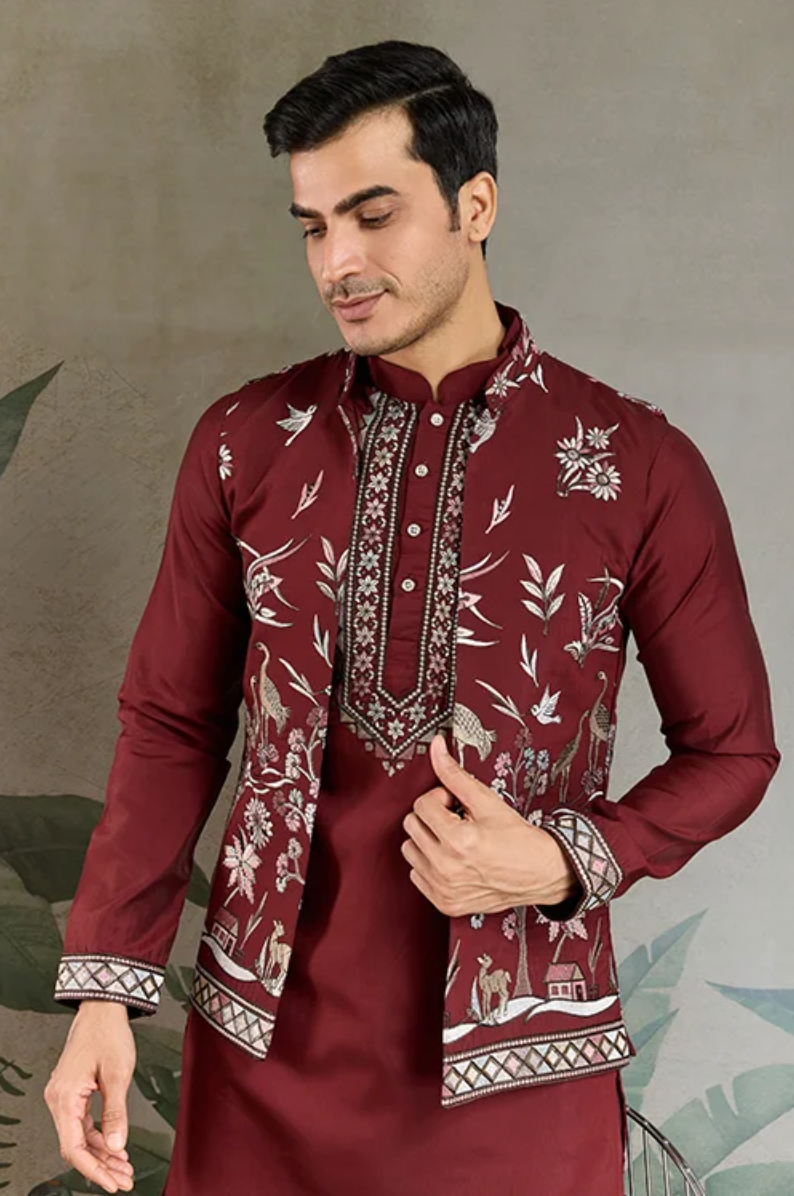 Matrut | Rajwada-2 Maroon Kurta Set