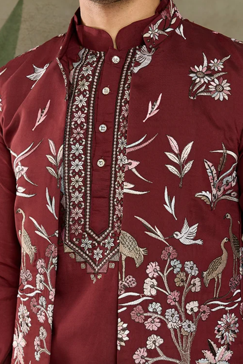Matrut | Rajwada-2 Maroon Kurta Set