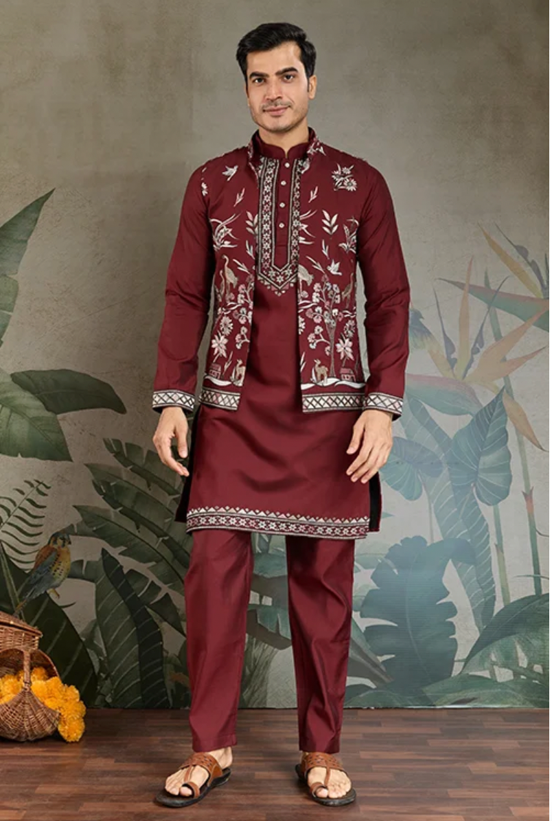 Matrut | Rajwada-2 Maroon Kurta Set