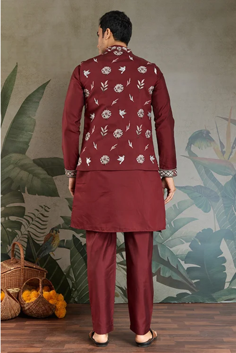 Matrut | Rajwada-2 Maroon Kurta Set