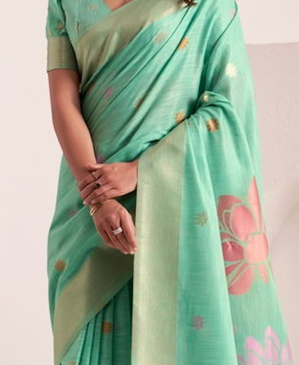 Matrut | Dinamic Sea Green Saree