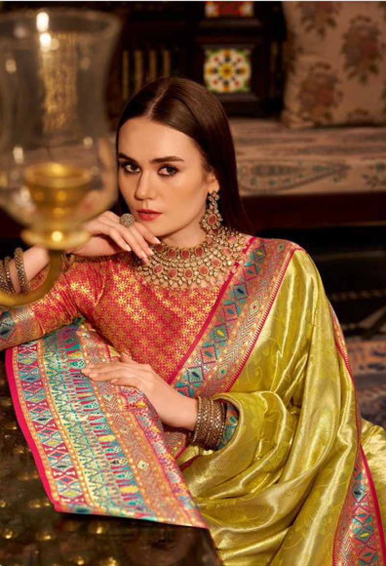 Matrut | Keshavam Yellow Multicolor Saree