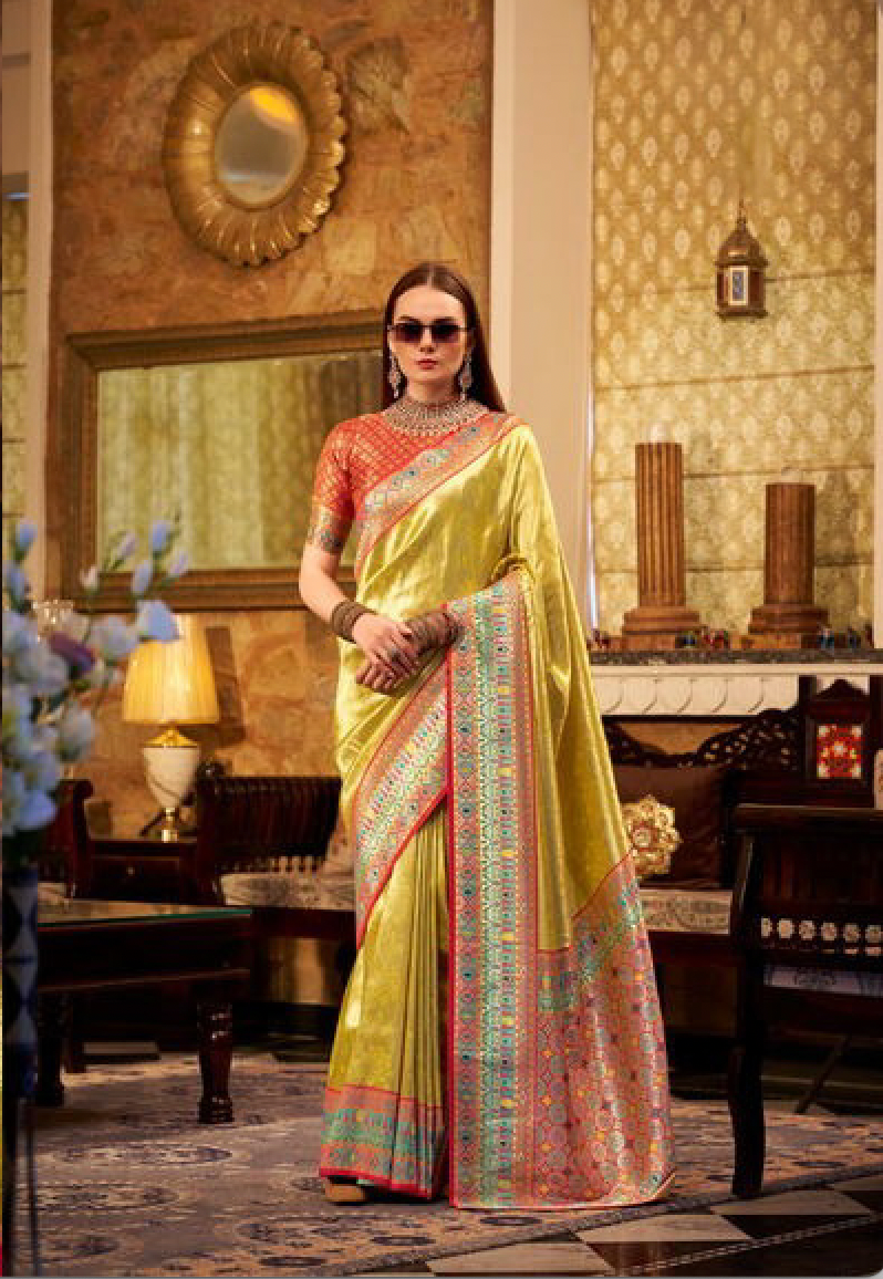 Matrut | Keshavam Yellow Multicolor Saree