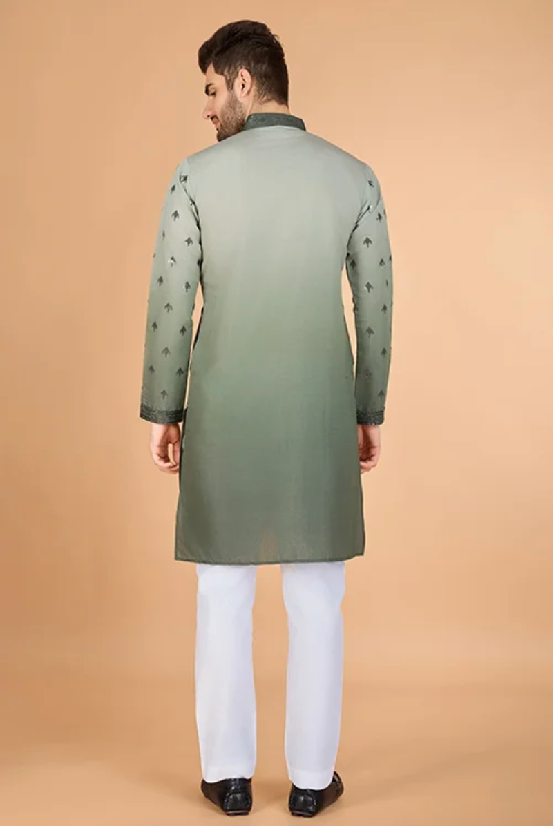 Matrut | Ember Hunter Green Kurta Set