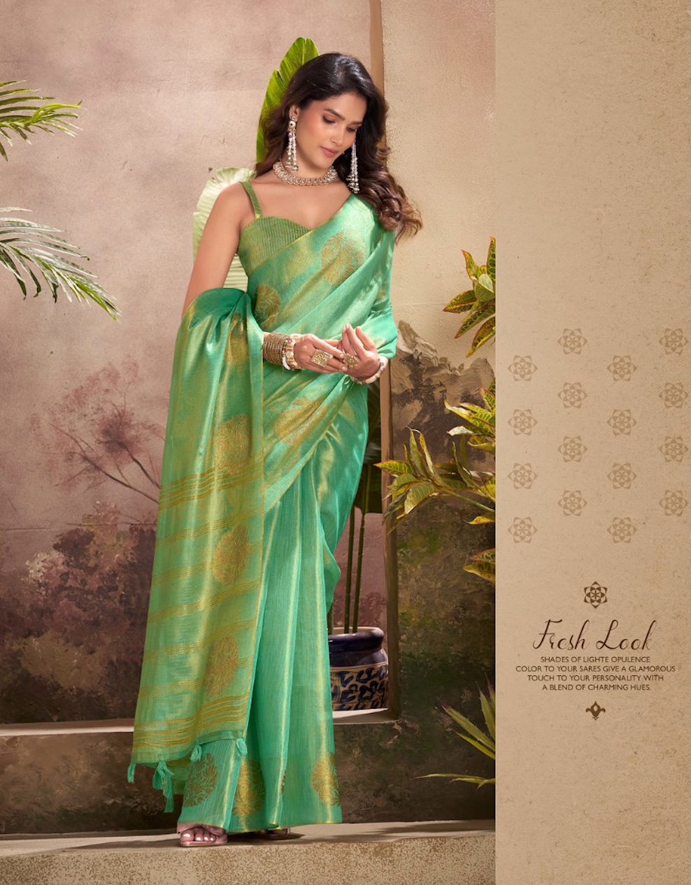 Matrut | Kiri Natural Green Saree