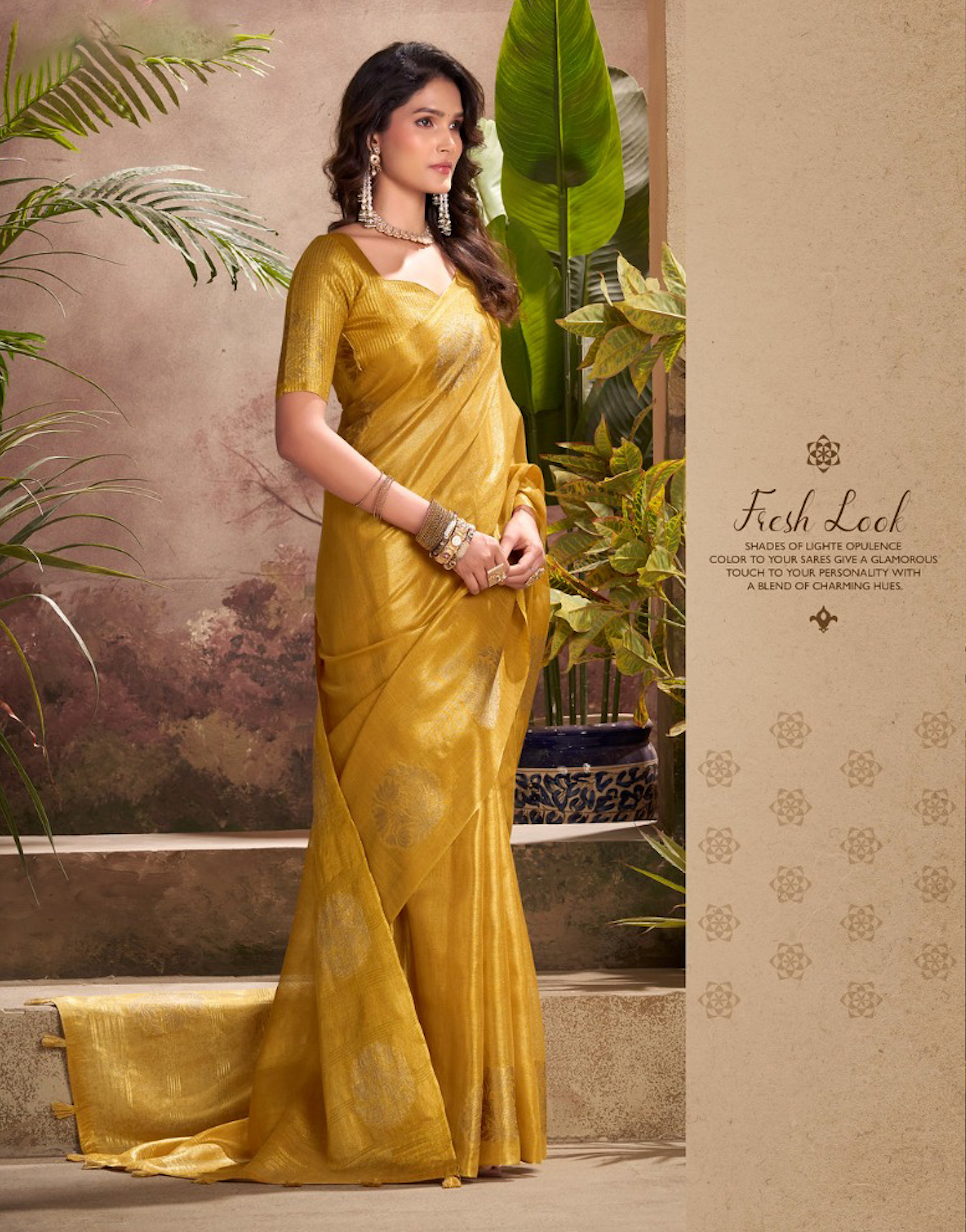 Matrut | Kiri Mustard Golden Saree