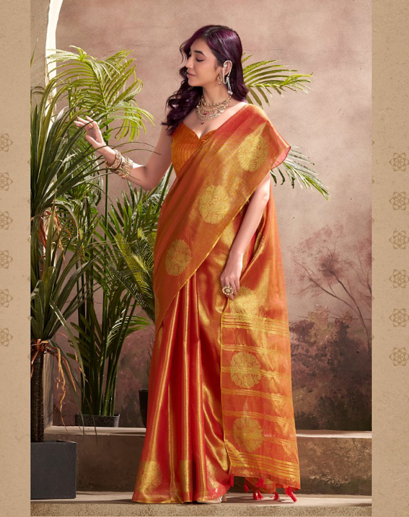 Matrut | Kiri Orange Saree