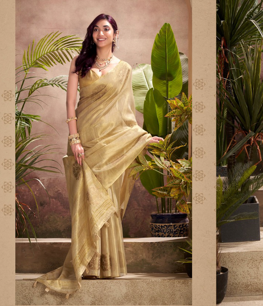 Matrut | Kiri Soft Gold Saree