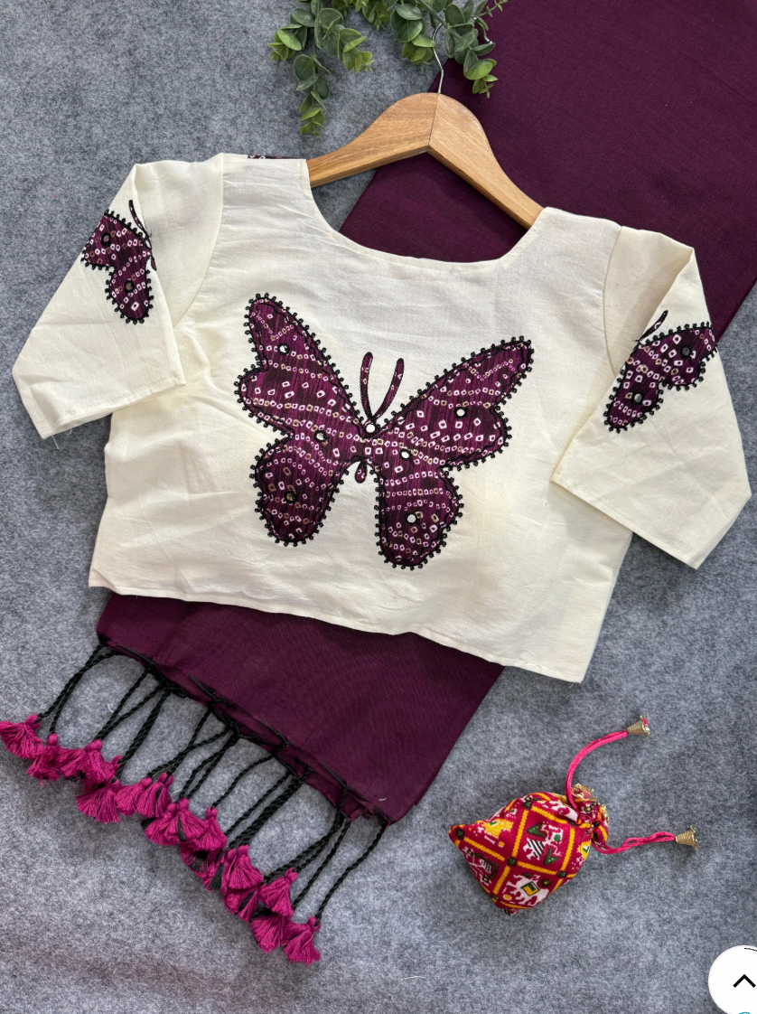 Matrut | Butterfly Wine Saree