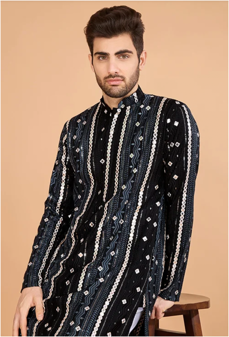 Matrut | Horizon Hues Black Kurta Set