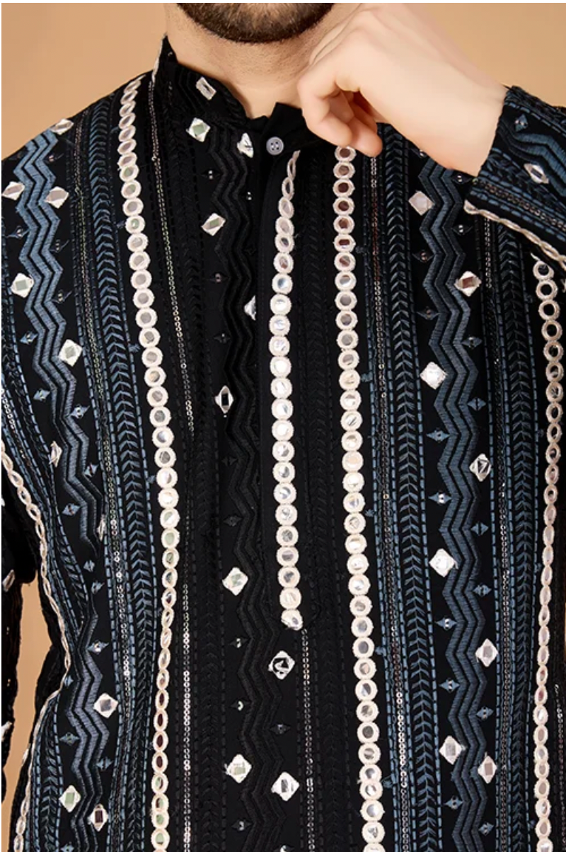 Matrut | Horizon Hues Black Kurta Set