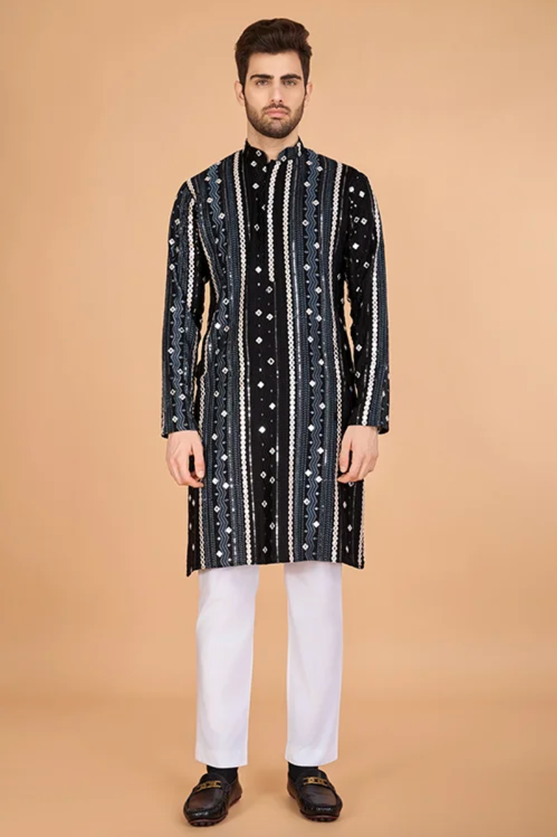Matrut | Horizon Hues Black Kurta Set