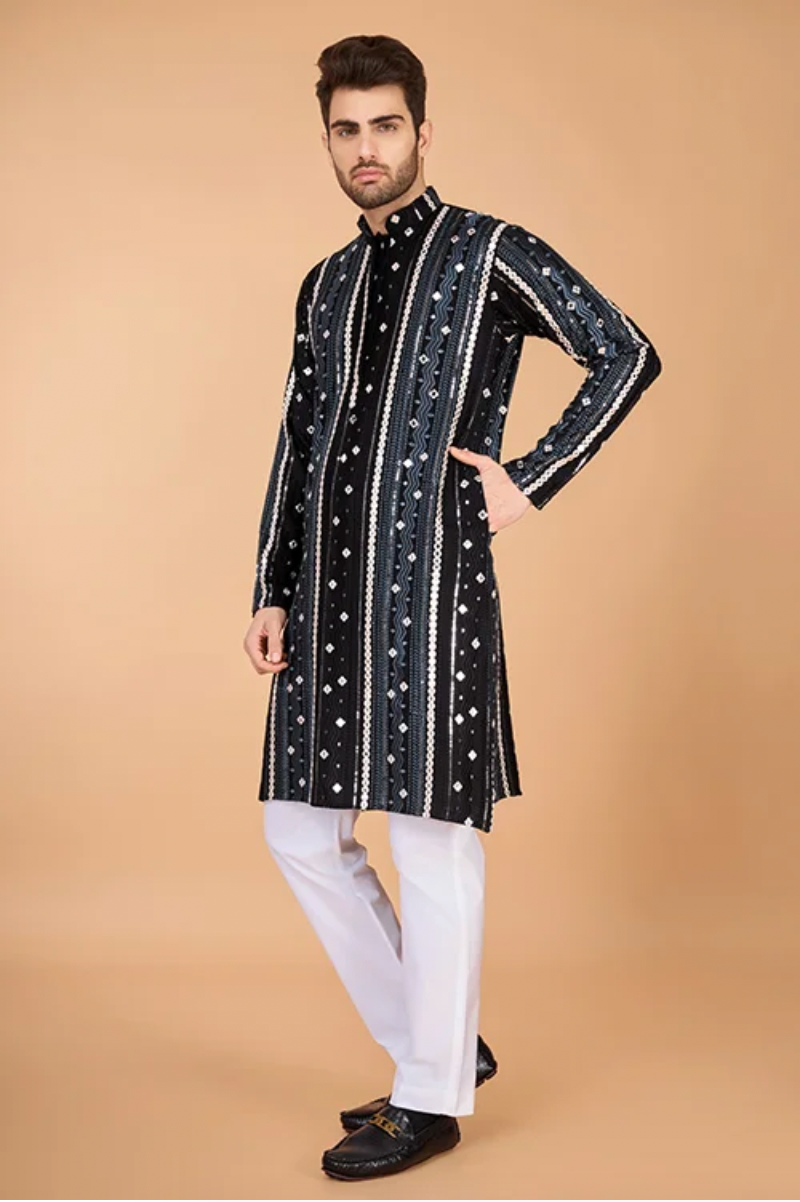 Matrut | Horizon Hues Black Kurta Set