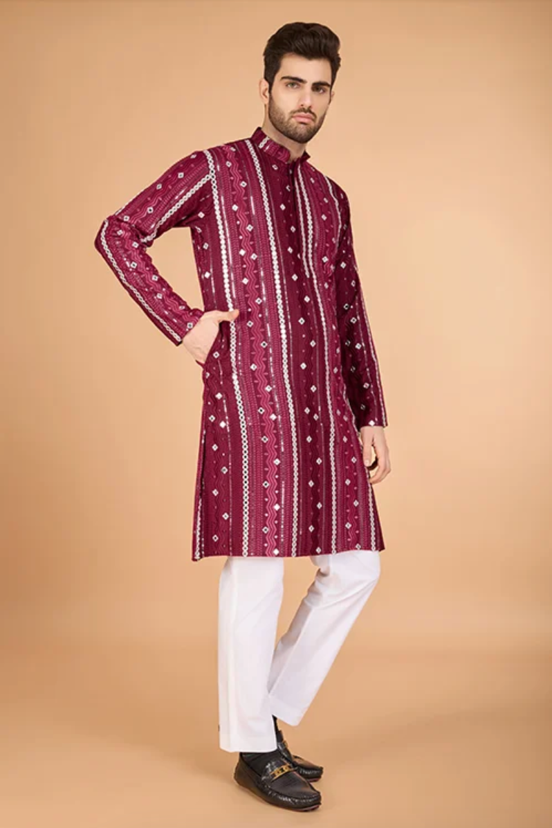 Matrut | Horizon Hues Maroon Kurta Set