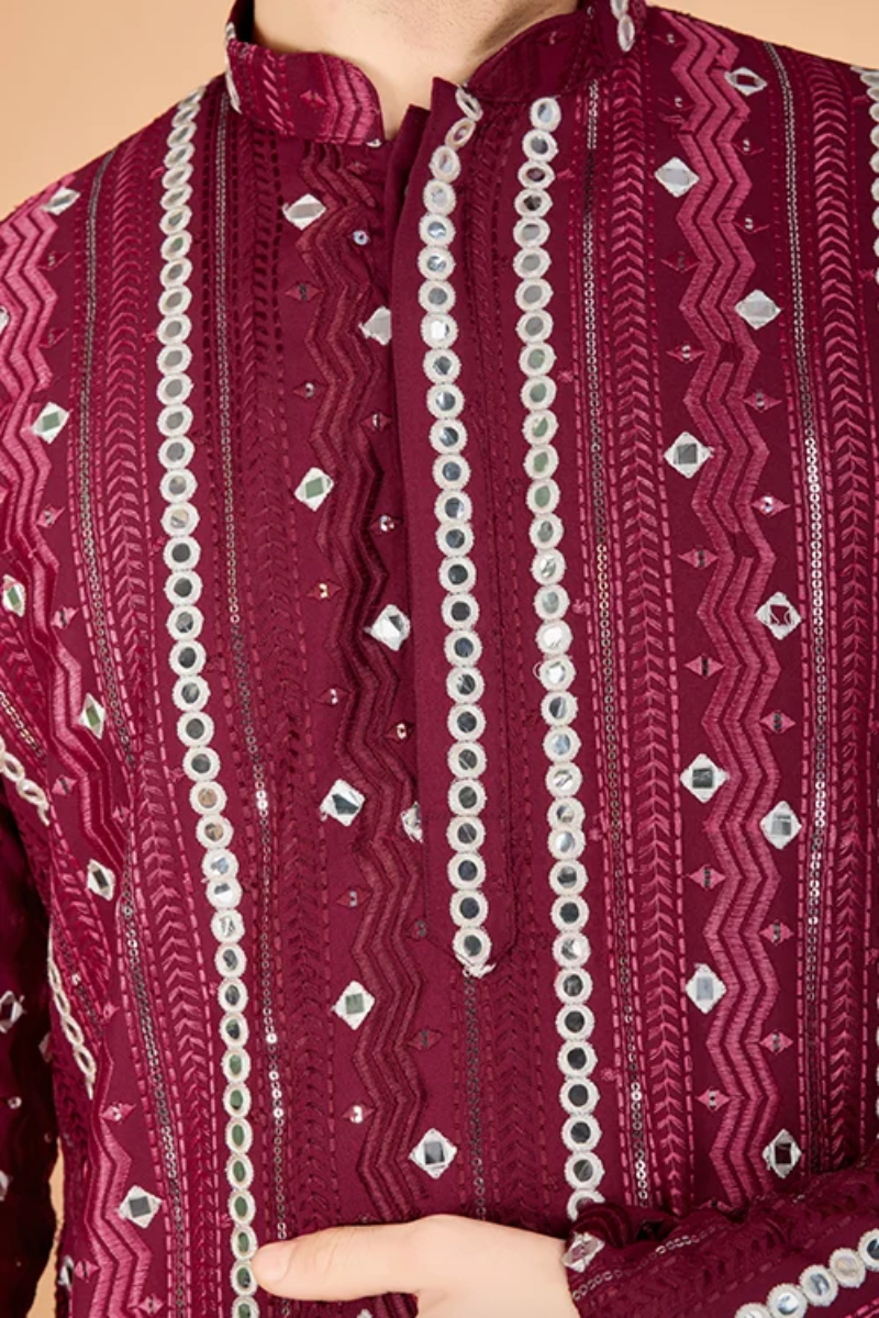 Matrut | Horizon Hues Maroon Kurta Set