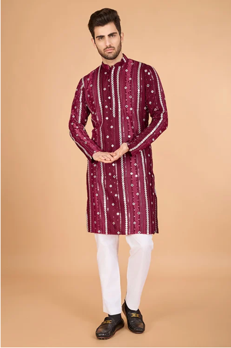 Matrut | Horizon Hues Maroon Kurta Set