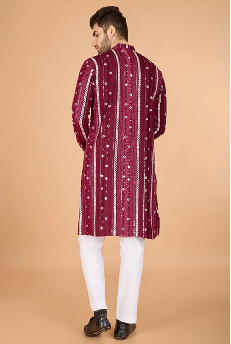 Matrut | Horizon Hues Maroon Kurta Set