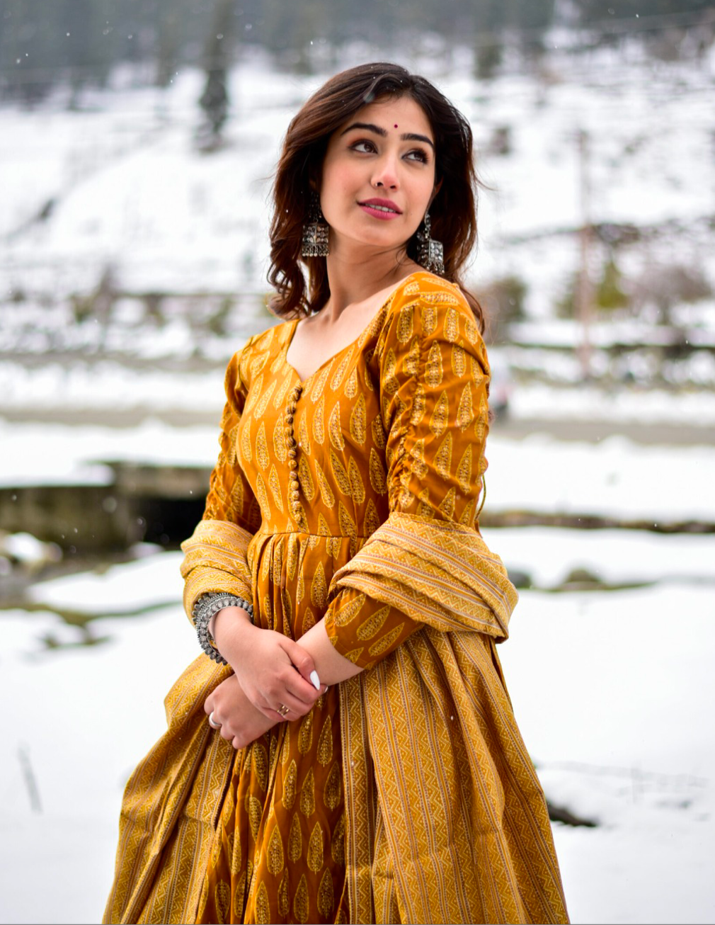 Matrut | Mithi Mustard Anarkali Suit