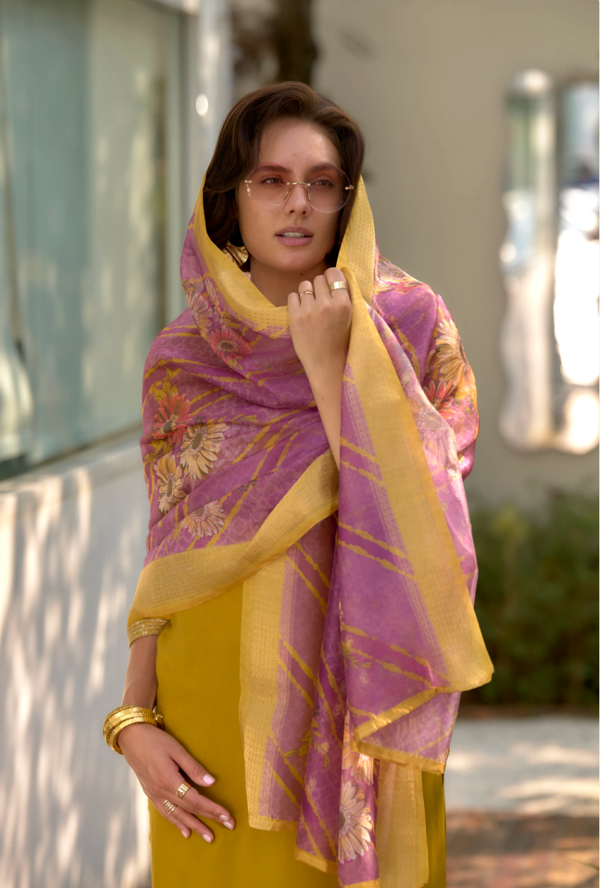 Matrut | Divine Bliss Mustard Straight Suit
