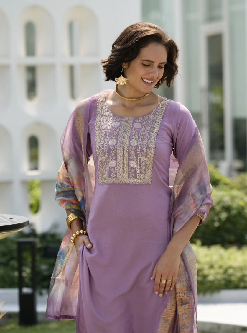 Matrut | Divine Bliss Lavender Straight Suit