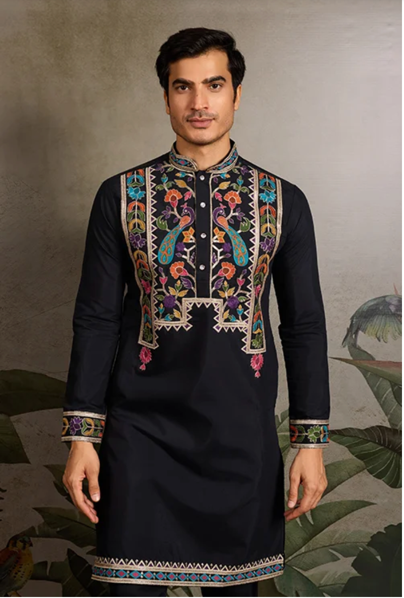 Matrut | Jhankaar Black Kurta Set