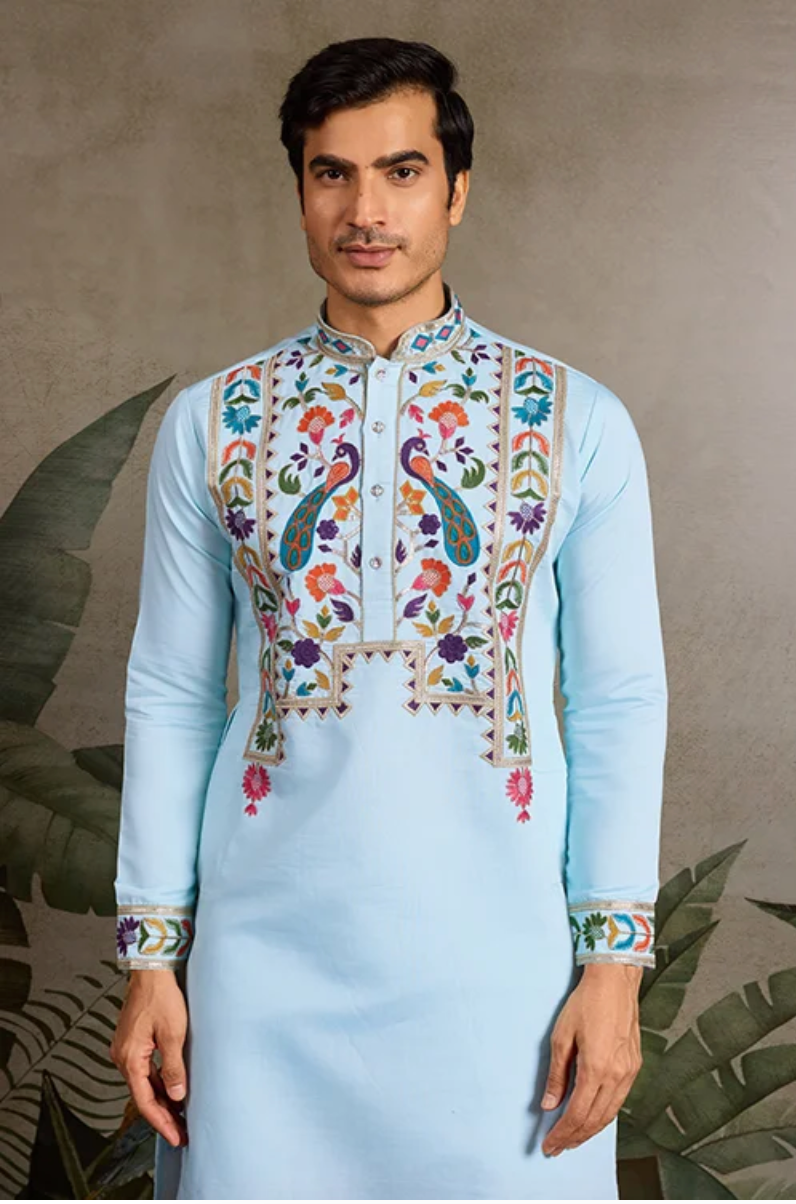 Matrut | Jhankaar Sky Blue Kurta Set