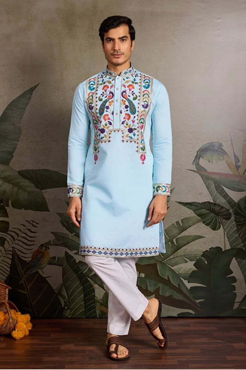 Matrut | Jhankaar Sky Blue Kurta Set