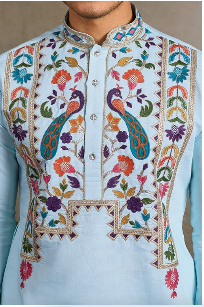 Matrut | Jhankaar Sky Blue Kurta Set