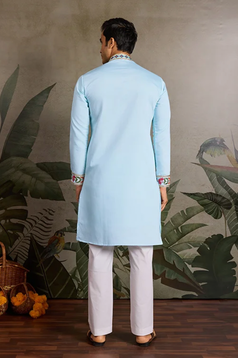 Matrut | Jhankaar Sky Blue Kurta Set
