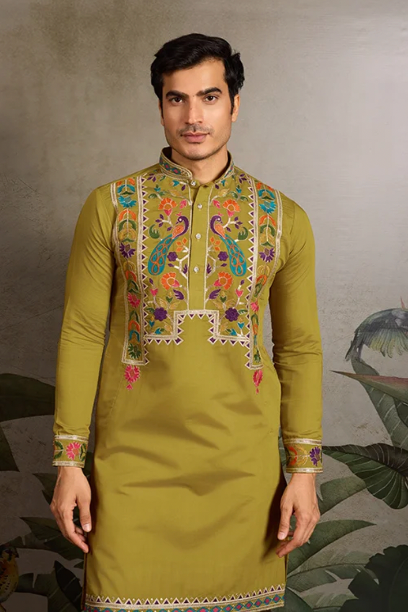 Matrut | Jhankaar Flourescent Green Kurta Set