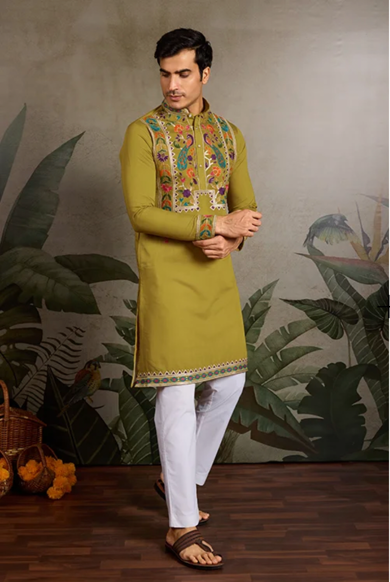 Matrut | Jhankaar Flourescent Green Kurta Set