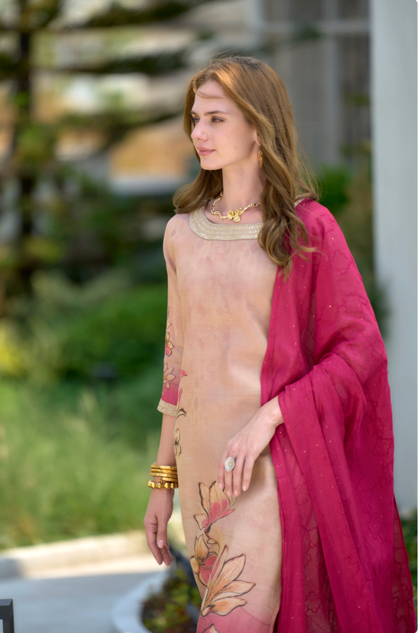 Matrut | Divine Bliss Cream Straight Suit