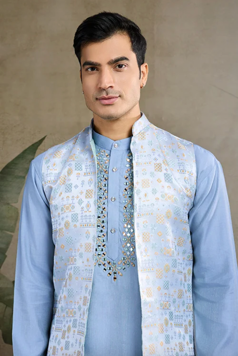 Matrut | Shaan Light Blue Kurta Set