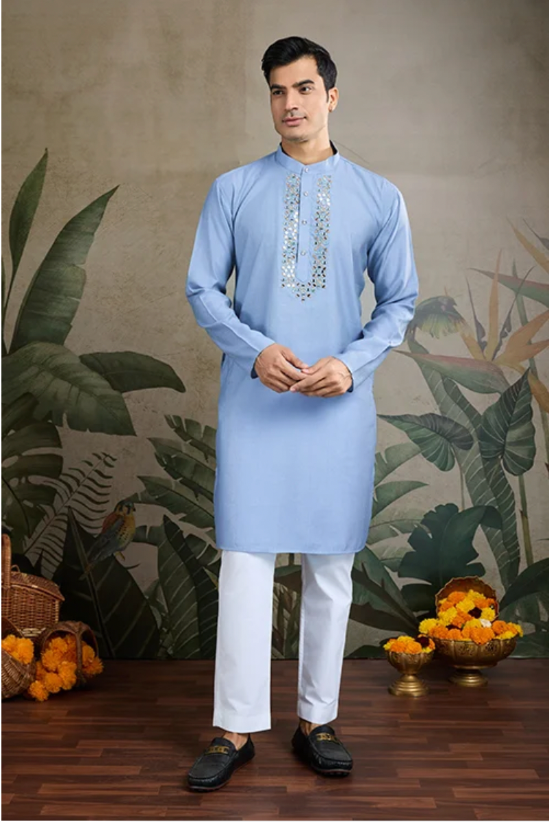 Matrut | Shaan Light Blue Kurta Set