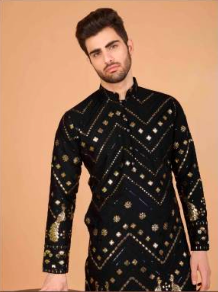 Matrut | Rudra Black Kurta Set
