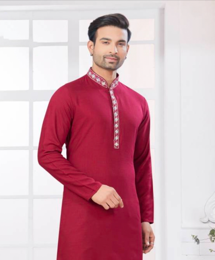 Matrut | Gallant Cherry Red Kurta Set