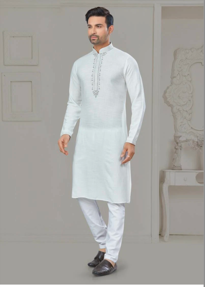 Matrut | Pure Weave White Kurta Set