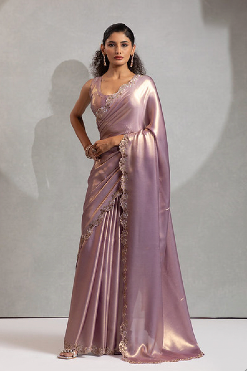 Matrut | Glow Purple Saree