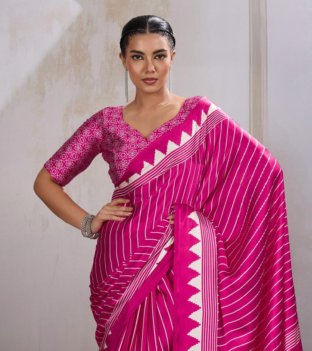 Matrut | Chakra Hot Pink Saree