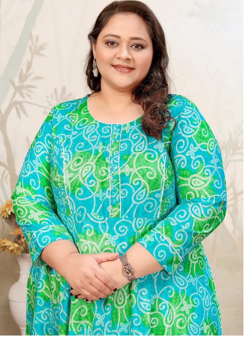 Matrut | Cheer Blue-Green Long Dress