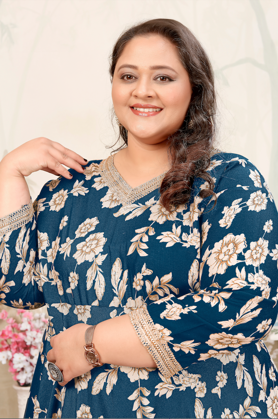 Matrut | Joyous Morpich Floral Long Dress