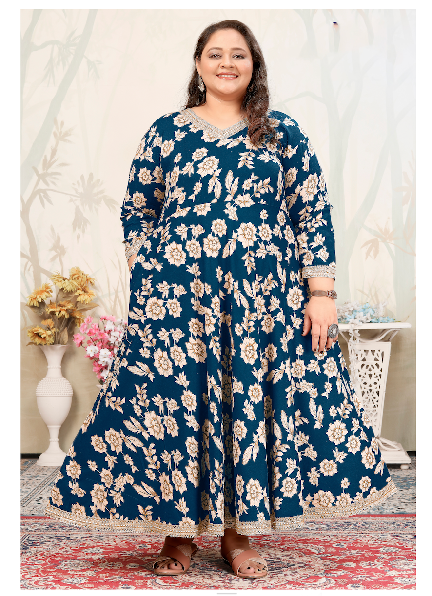 Matrut | Joyous Morpich Floral Long Dress