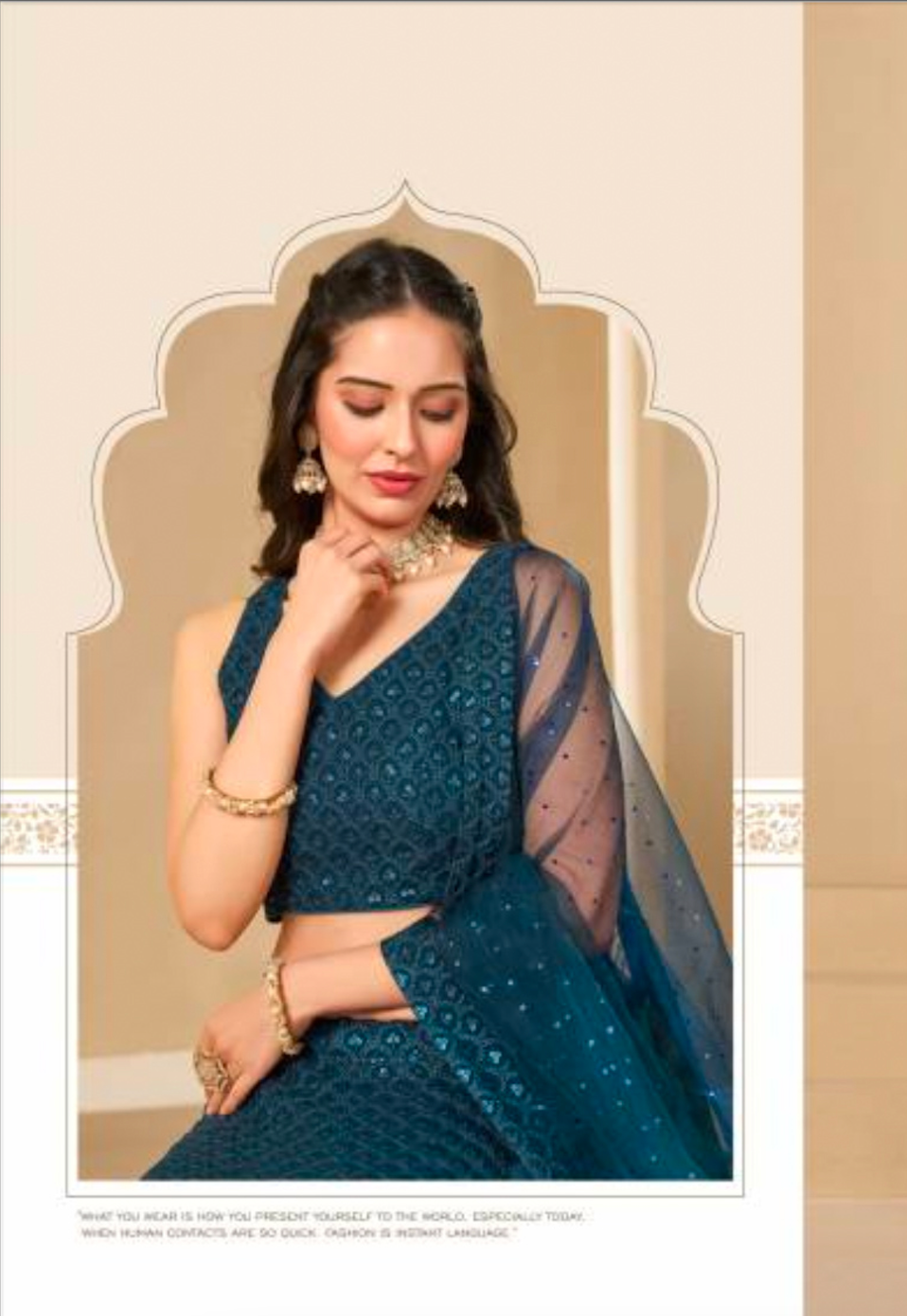 Matrut | Florance Teal Blue Lehenga