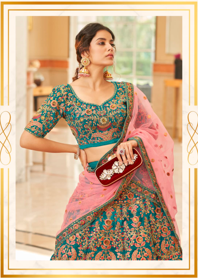 Matrut | Cultural Teal Blue Lehenga